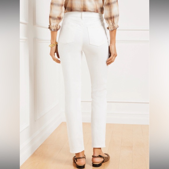 Talbots Flawless Slim Ankle Jeans White Size 12 - Picture 2 of 12
